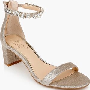 Gold Jewel Badgley Mischka Wedding Heels – Size 9.5